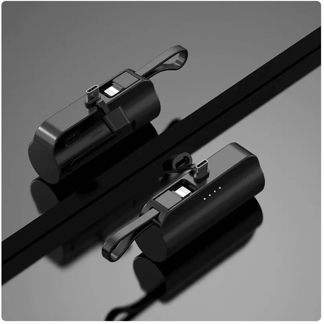 5000mAh Portable Charger with Built-In Cable - Magazin online
