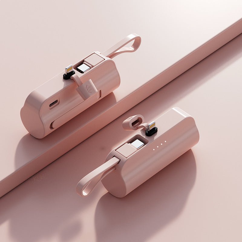 5000mAh Portable Charger with Built-In Cable - Magazin online