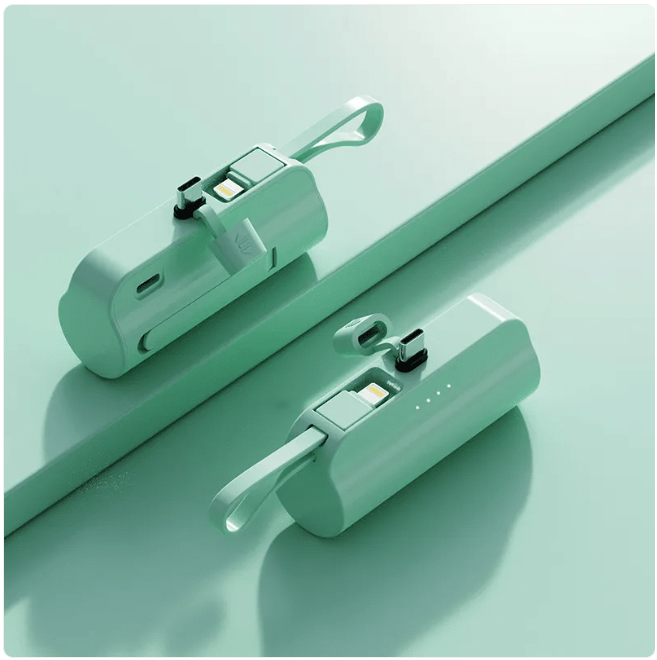 5000mAh Portable Charger with Built-In Cable - Magazin online