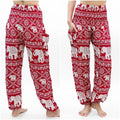 Burgundy ELEPHANT Pants Women Boho Pants Hippie Pants Yoga - Magazin online