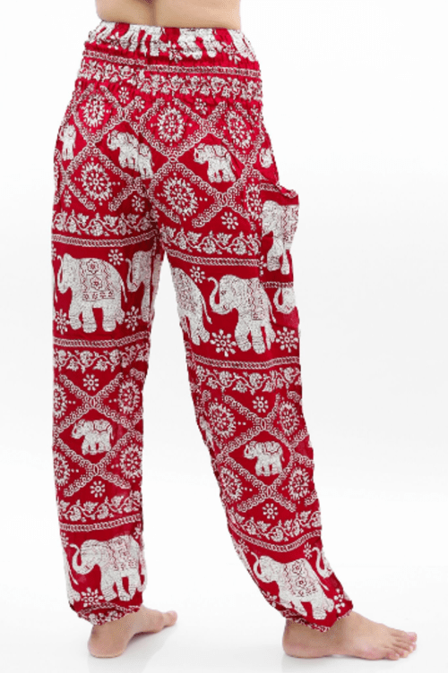 Burgundy ELEPHANT Pants Women Boho Pants Hippie Pants Yoga - Magazin online