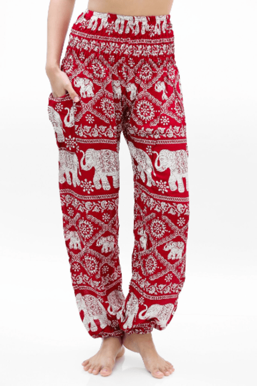 Burgundy ELEPHANT Pants Women Boho Pants Hippie Pants Yoga - Magazin online