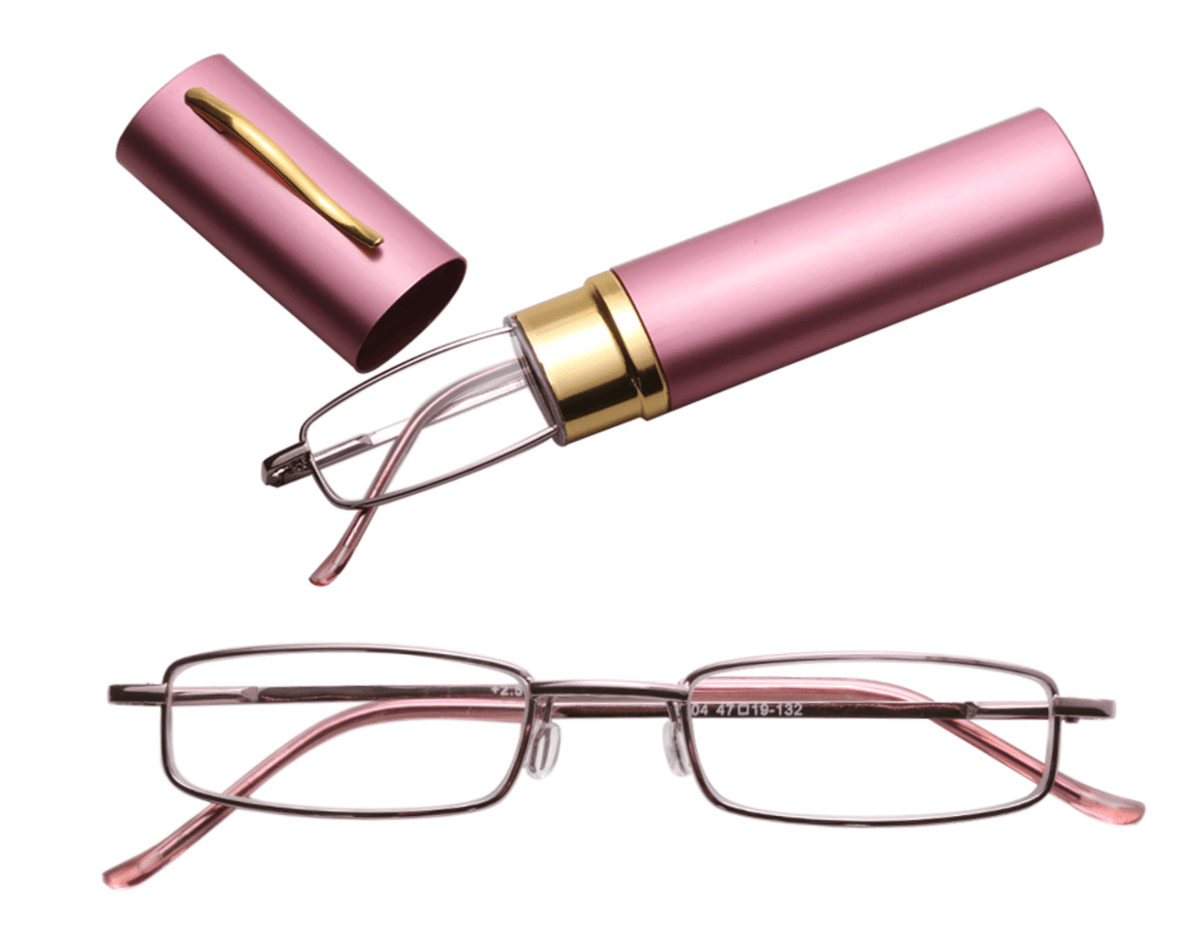 Classic HD Spring Compact Reading Glasses Readers Travel Slim Design with Case - Magazin online