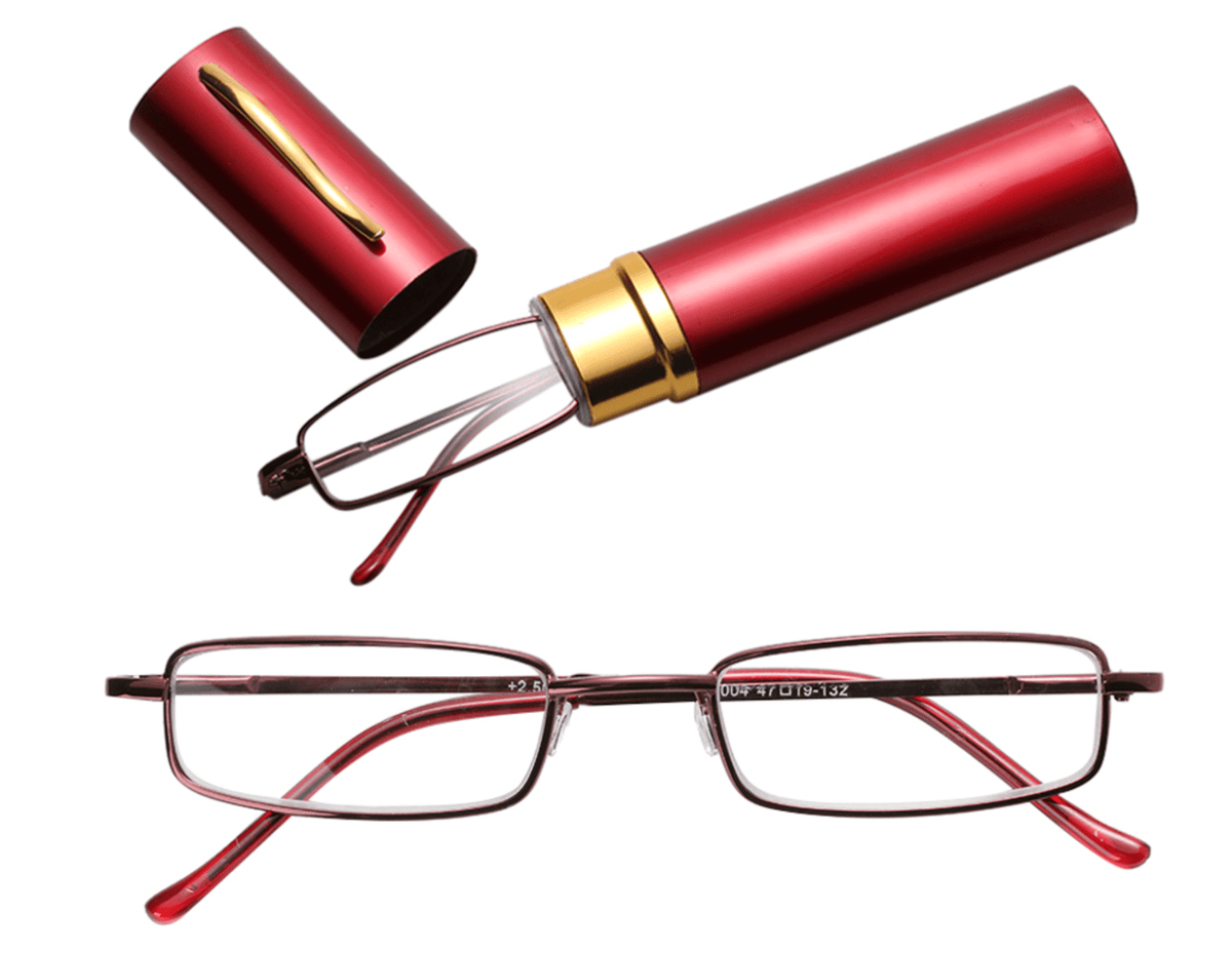 Classic HD Spring Compact Reading Glasses Readers Travel Slim Design with Case - Magazin online