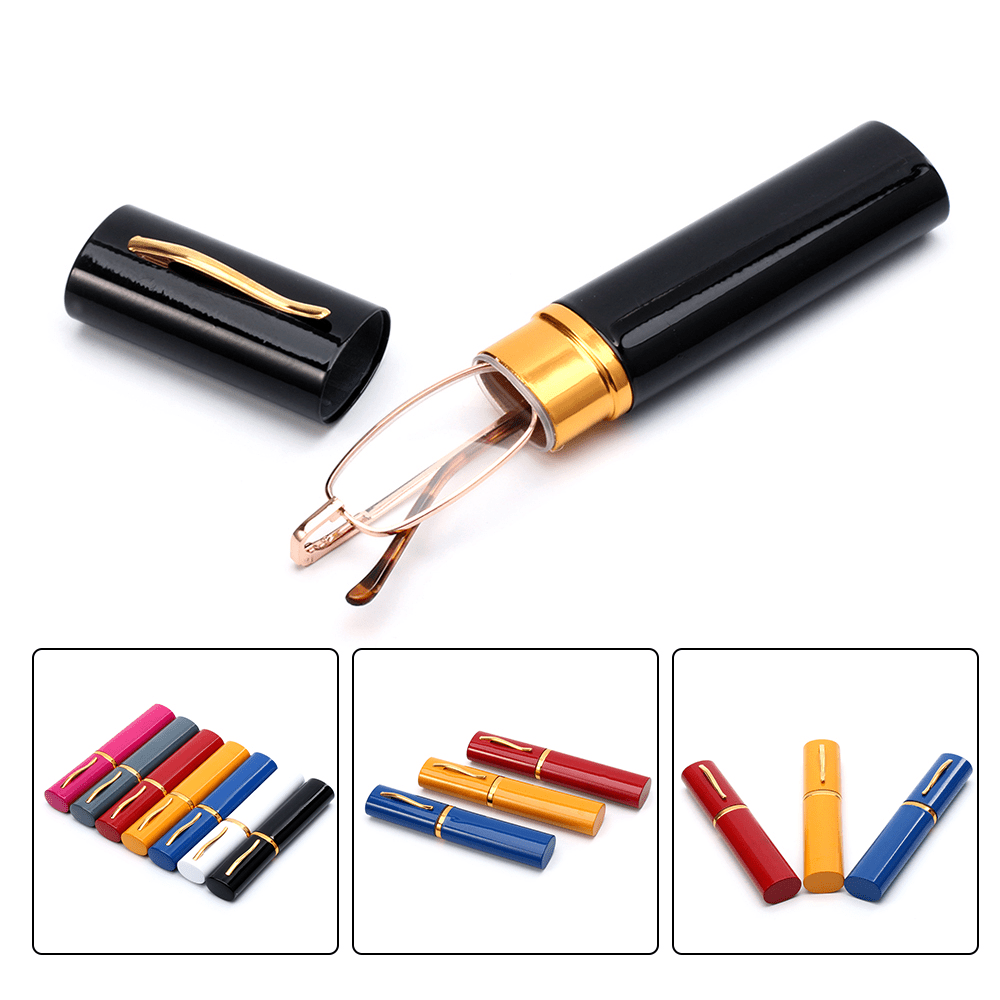 Classic HD Spring Compact Reading Glasses Readers Travel Slim Design with Case - Magazin online
