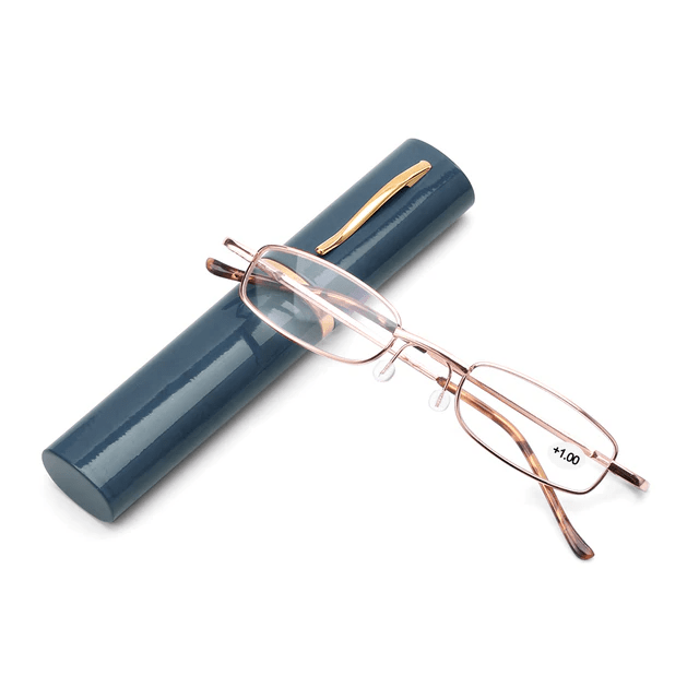 Classic HD Spring Compact Reading Glasses Readers Travel Slim Design with Case - Magazin online
