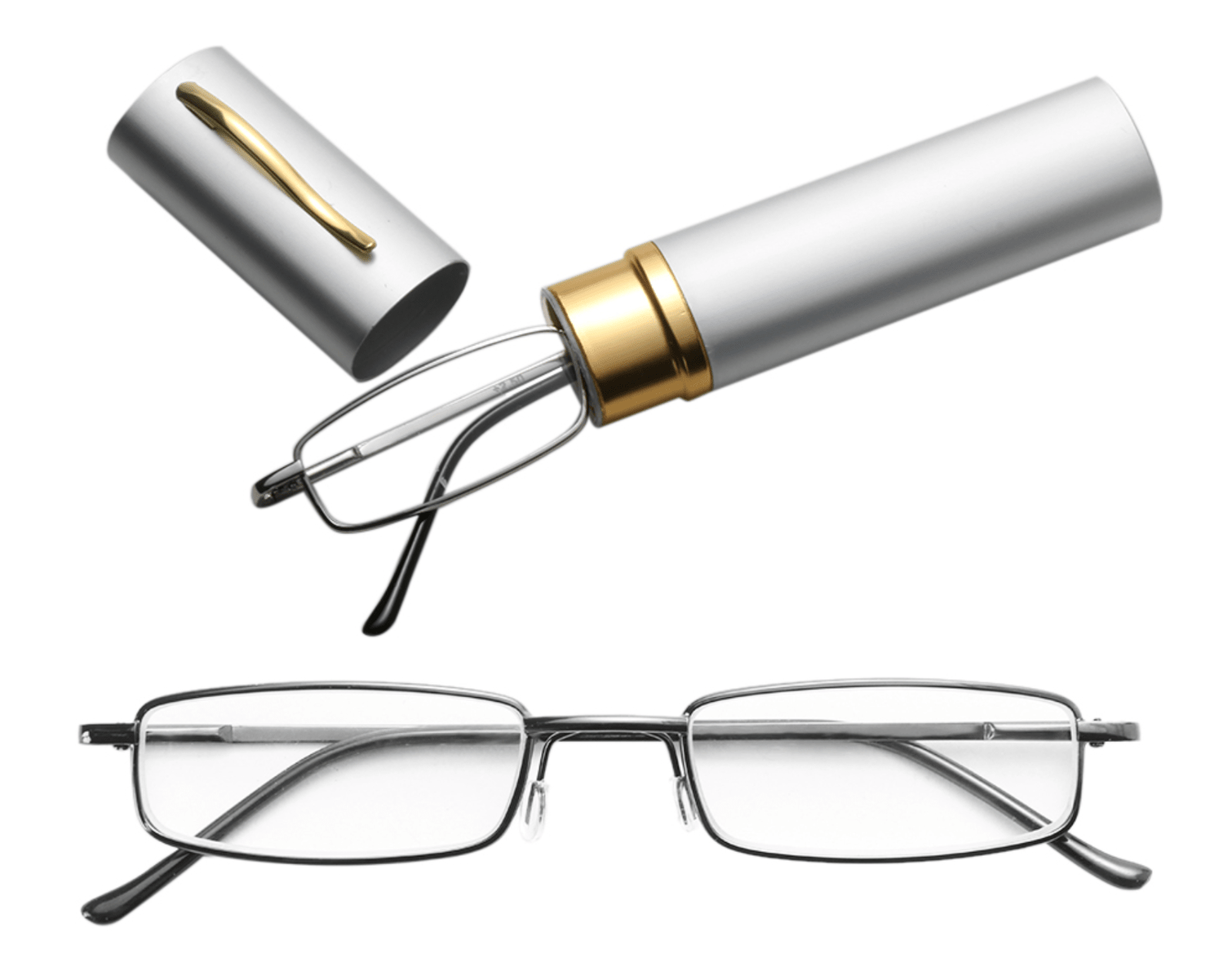 Classic HD Spring Compact Reading Glasses Readers Travel Slim Design with Case - Magazin online