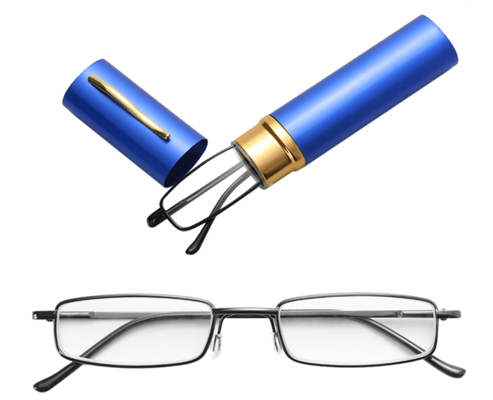 Classic HD Spring Compact Reading Glasses Readers Travel Slim Design with Case - Magazin online
