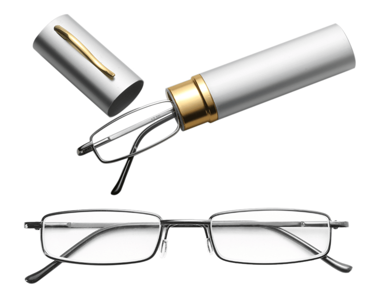 Classic HD Spring Compact Reading Glasses Readers Travel Slim Design with Case - Magazin online