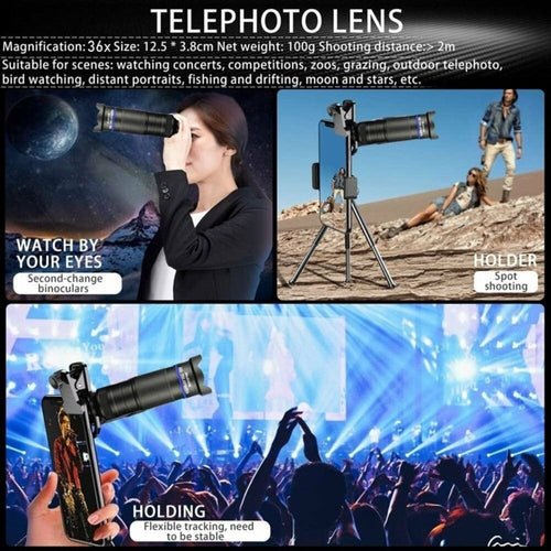 Dragon 36X Mobile Phone Lens Kit With Tripod - Magazin online