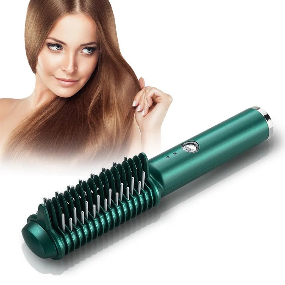 Dual-Purpose Electric Hair Comb for Curling & Straightening - Magazin online