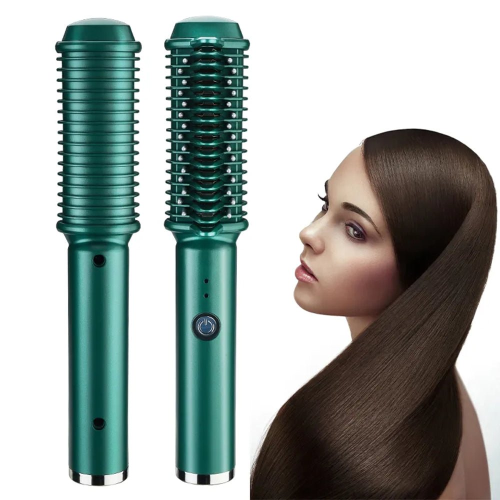 Dual-Purpose Electric Hair Comb for Curling & Straightening - Magazin online