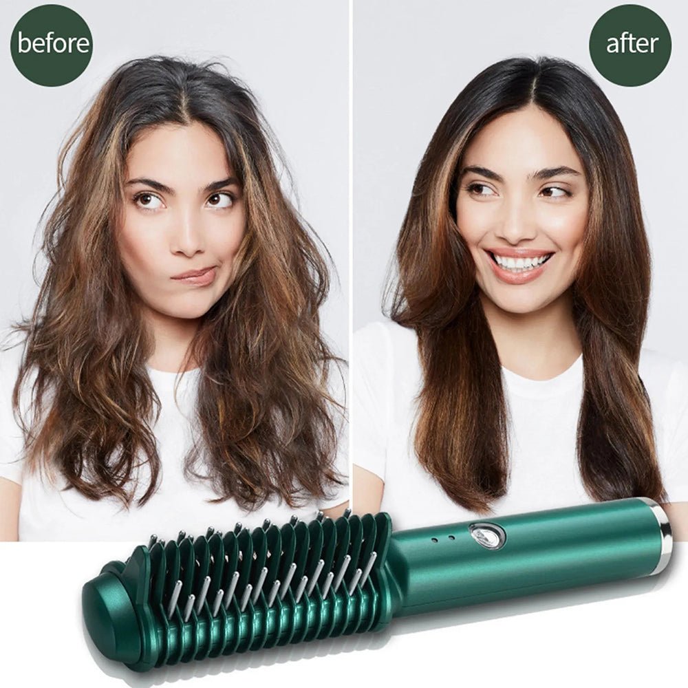 Dual-Purpose Electric Hair Comb for Curling & Straightening - Magazin online