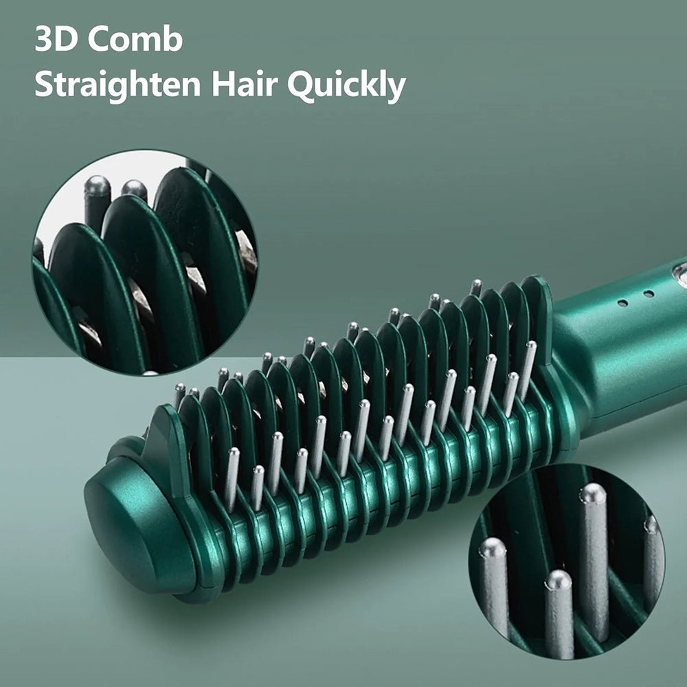 Dual-Purpose Electric Hair Comb for Curling & Straightening - Magazin online