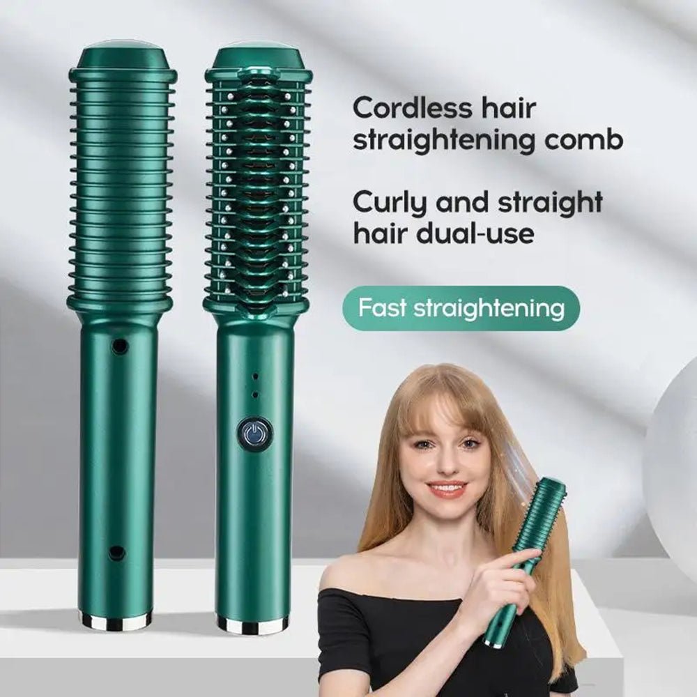 Dual-Purpose Electric Hair Comb for Curling & Straightening - Magazin online