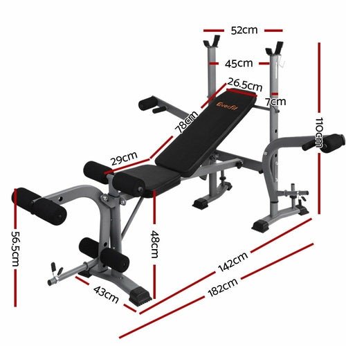 Everfit Multi Station Weight Bench Press Fitness Weights Equipment - Magazin online
