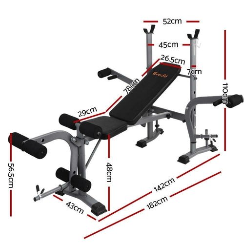 Everfit Weight Bench 8 in 1 Bench Press Adjustable Home Gym Station - Magazin online