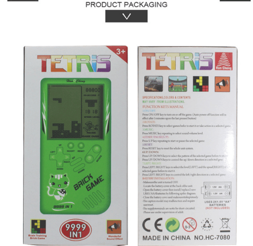 Retro Childhood Tetris Handheld Game Player Yellow - Magazin online