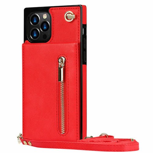 Slim Zipper Wallet Back Case for iPhone With Crossbody Strap - Magazin online
