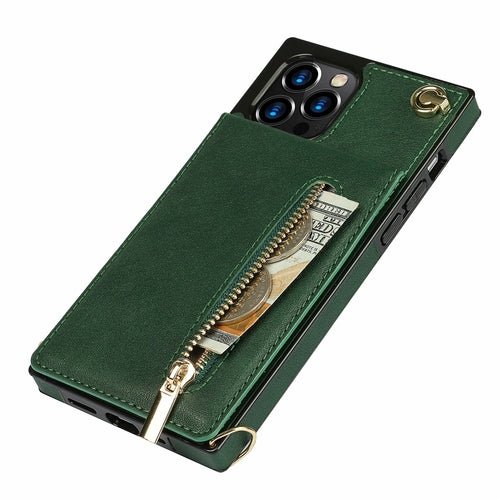 Slim Zipper Wallet Back Case for iPhone With Crossbody Strap - Magazin online
