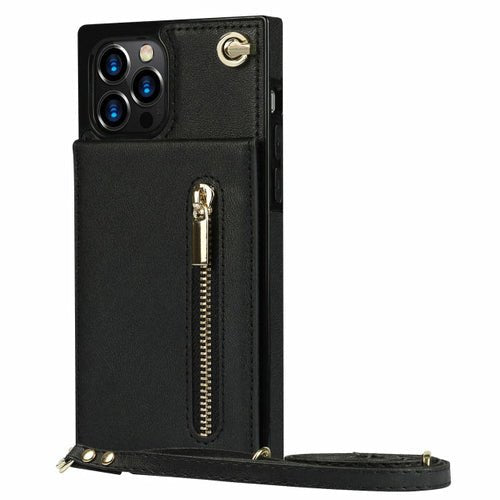 Slim Zipper Wallet Back Case for iPhone With Crossbody Strap - Magazin online