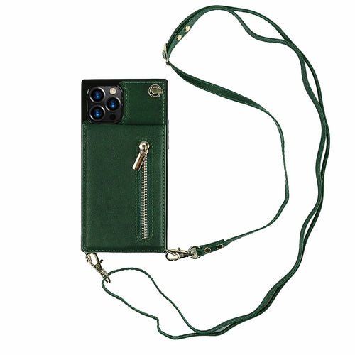 Slim Zipper Wallet Back Case for iPhone With Crossbody Strap - Magazin online