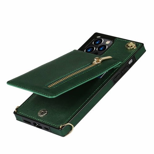 Slim Zipper Wallet Back Case for iPhone With Crossbody Strap - Magazin online