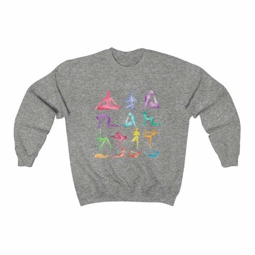 Yoga Theme Crewneck Sweatshirt - Magazin online