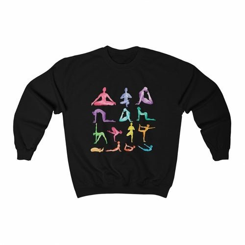 Yoga Theme Crewneck Sweatshirt - Magazin online